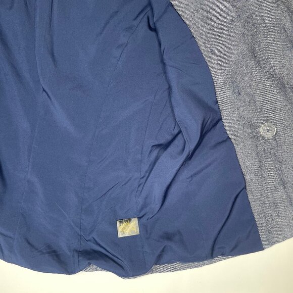 Ryegrass Linen Blend Buttoned Collared V-Neck Lined Blazer Jacket Size 4 Office - Picture 10 of 11